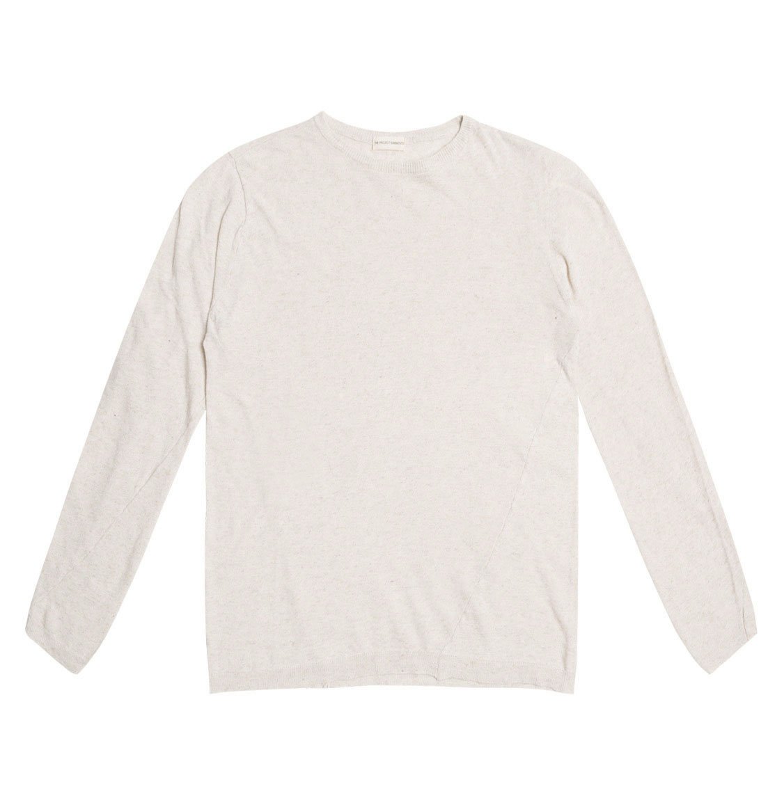 The Project Garments Linen Blend Crew Neck Knitted Sweater Beige