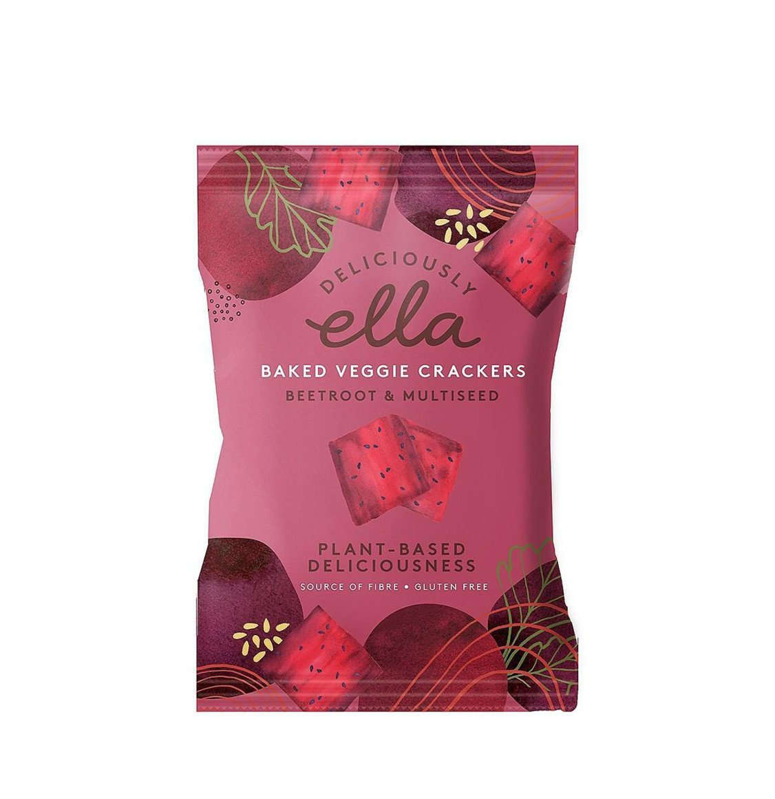 Deliciously Ella Beetroot And Multiseed Baked Veggie Crackers 100g