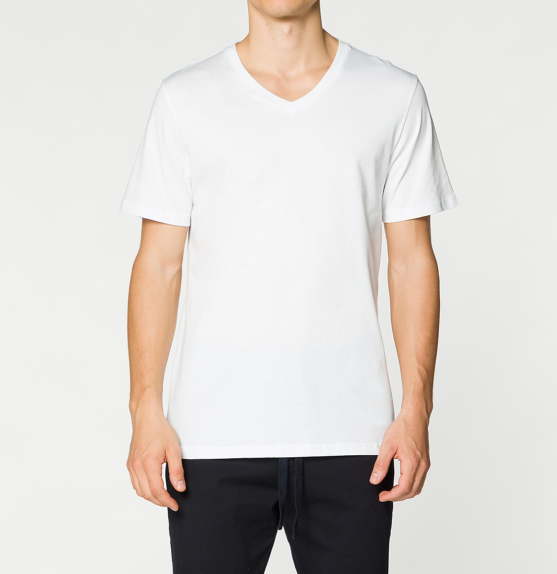 The Project Garments Modal Blend V-neck T-shirt White