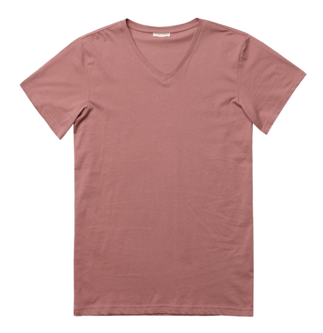 The Project Garments Organic Cotton V-neck T-shirt Rosewood