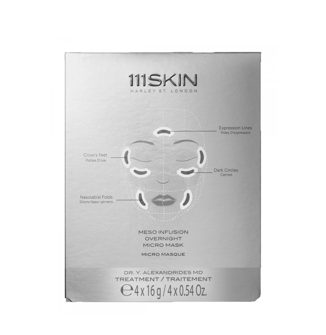 111Skin Meso Infusion Overnight Micro Facial Masks Box 4 x 16g