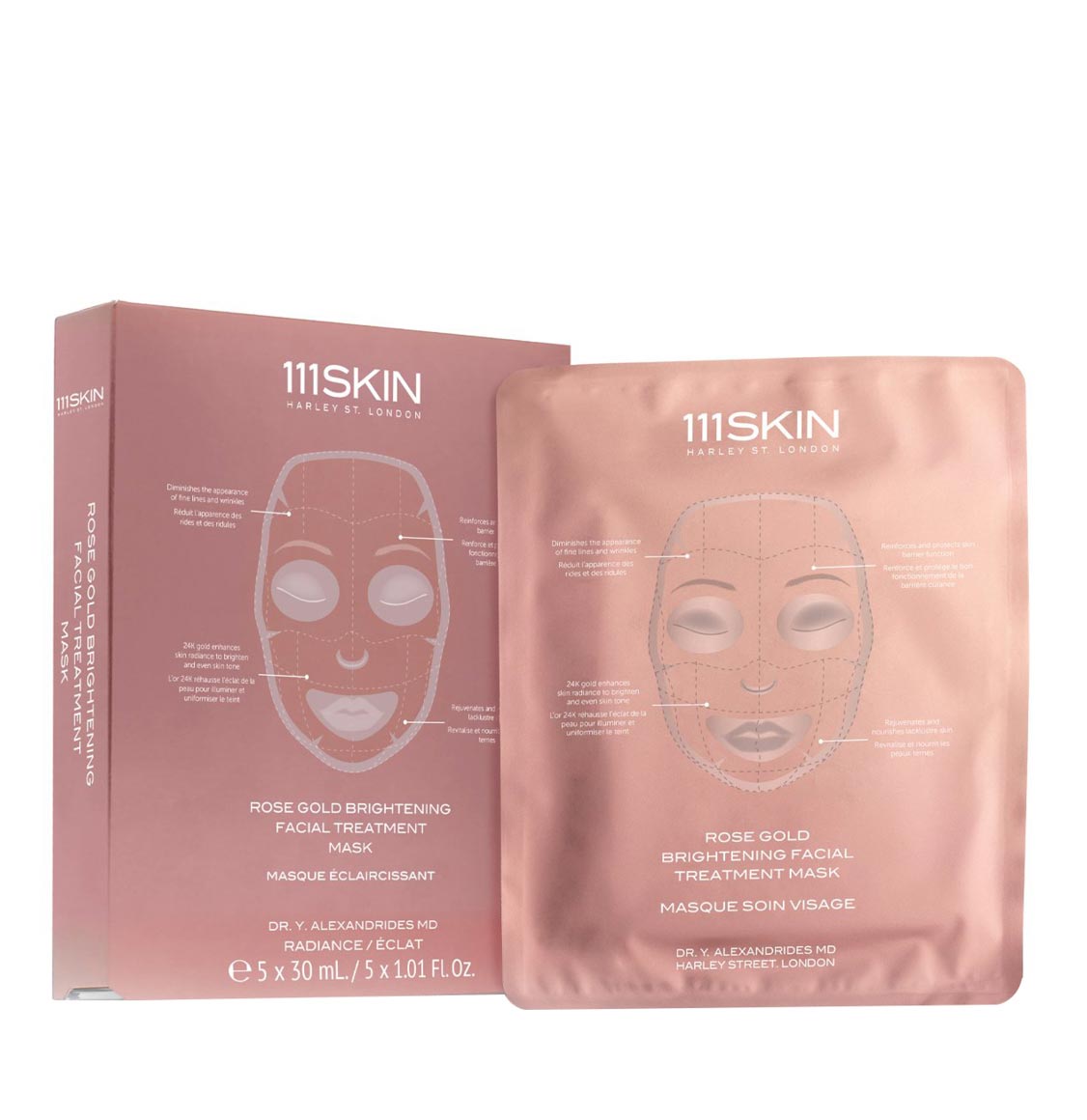 111Skin Rose Gold Brightening Facial Treatment Mask 30ml