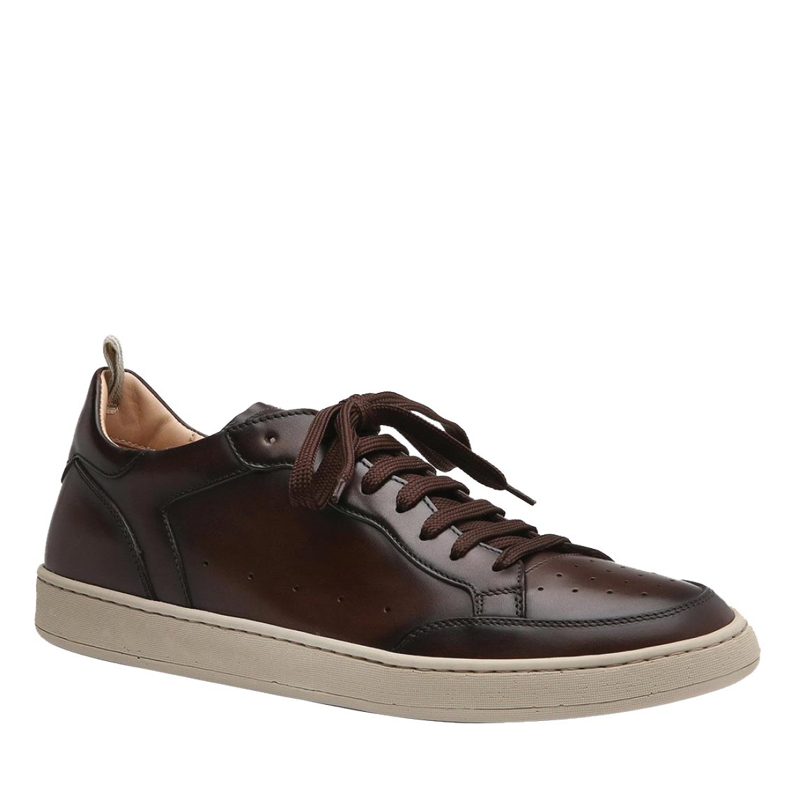 Officine Creative Kareem Lux Dark Brown Leather Sneakers