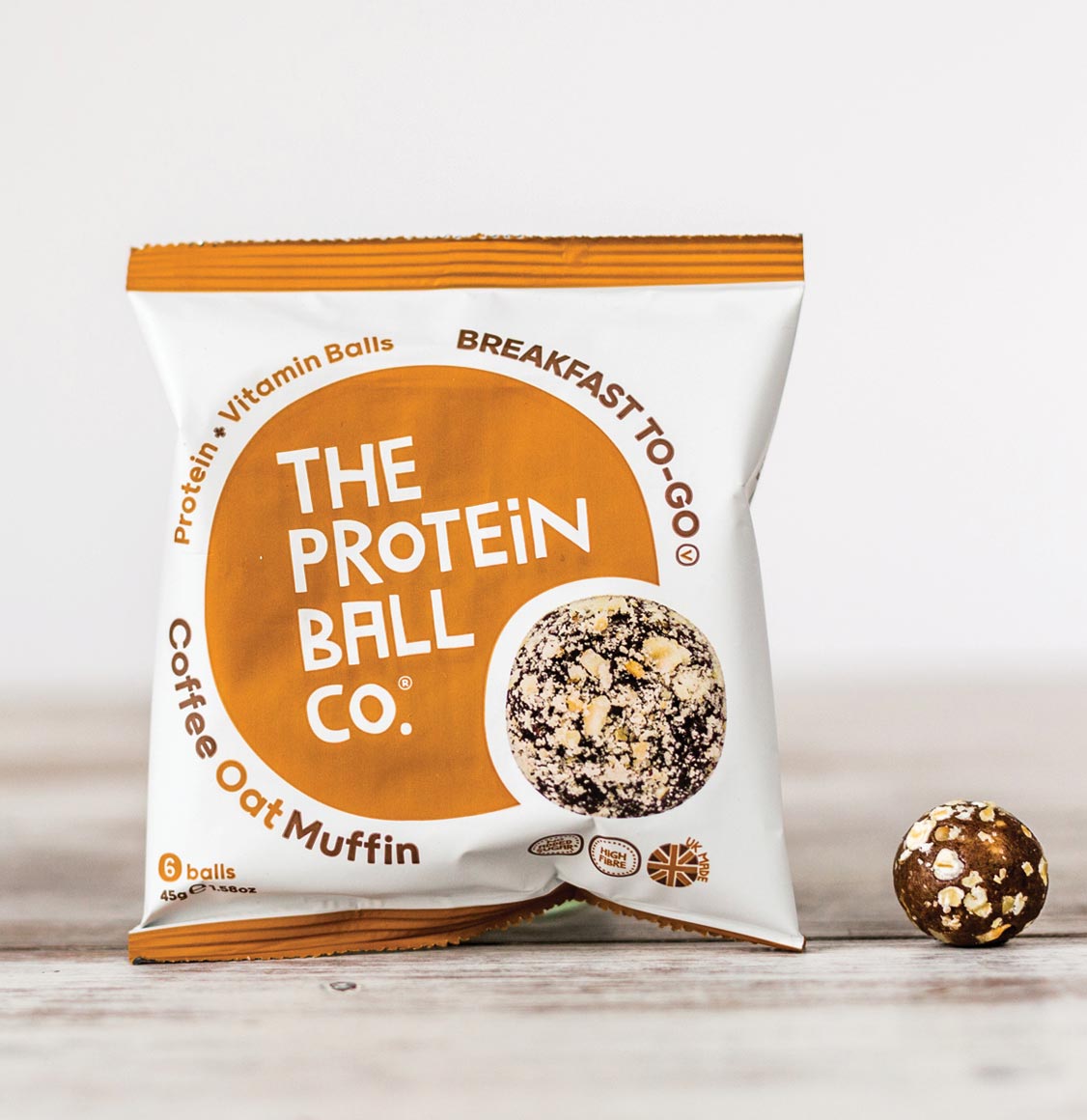 The Protein Ball Co Coffee Oat Muffin Protein Balls 45g