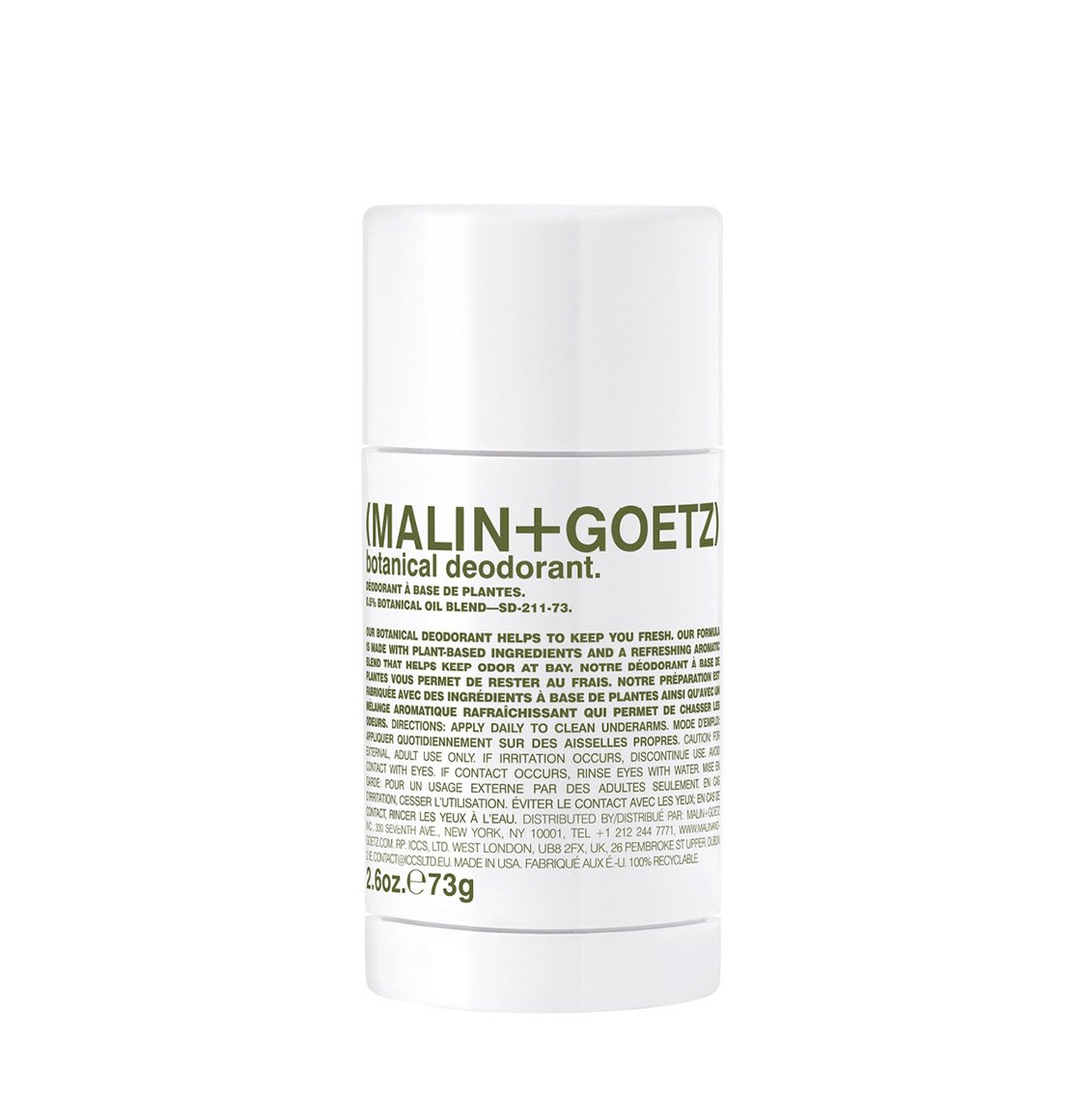 Malin And Goetz Botanical Stick Deodorant 73g