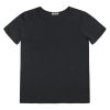 The Project Garments Silk Blend Box Neck T-shirt Charcoal Grey-A