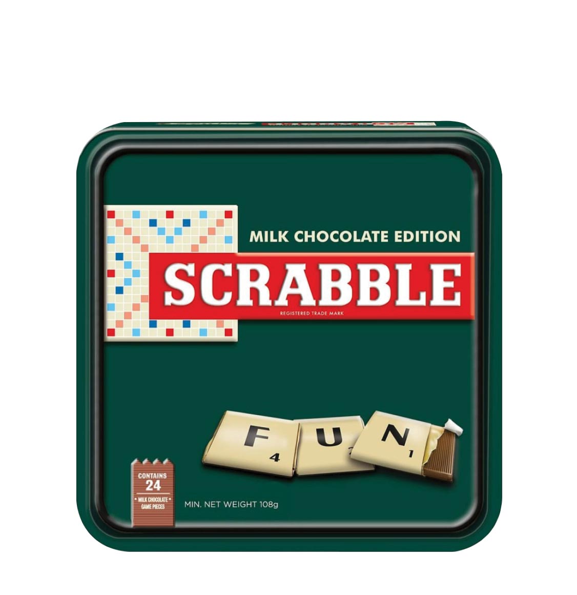 Scrabble Belgian Milk Chocolate Game In Luxury Tin Can Edition 108g-A