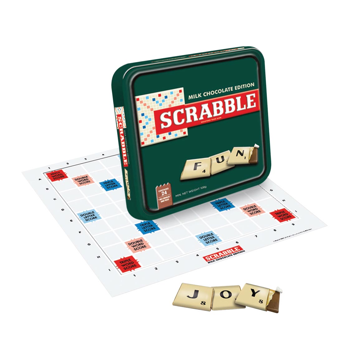 Scrabble Belgian Milk Chocolate Game In Luxury Tin Can Edition 108g