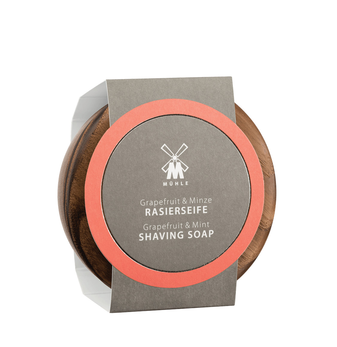Muhle Grapefruit and Mint Shaving Soap In Wooden Bowl 65g